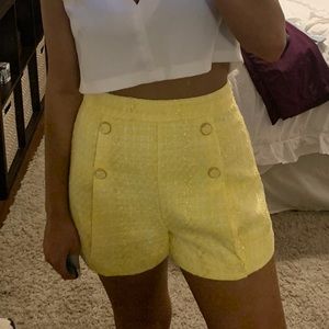 Yellow Tweed Summer Short